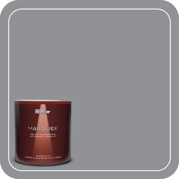 BEHR MARQUEE 1 qt. #770F-4 Gray Area Matte Interior Paint & Primer