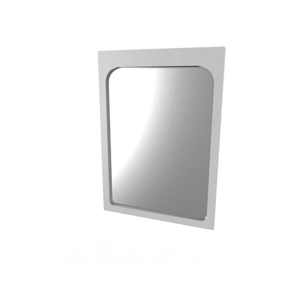 Unbranded Penelope 20 in. W x 28 in. H Framed Single Wall Mirror in White