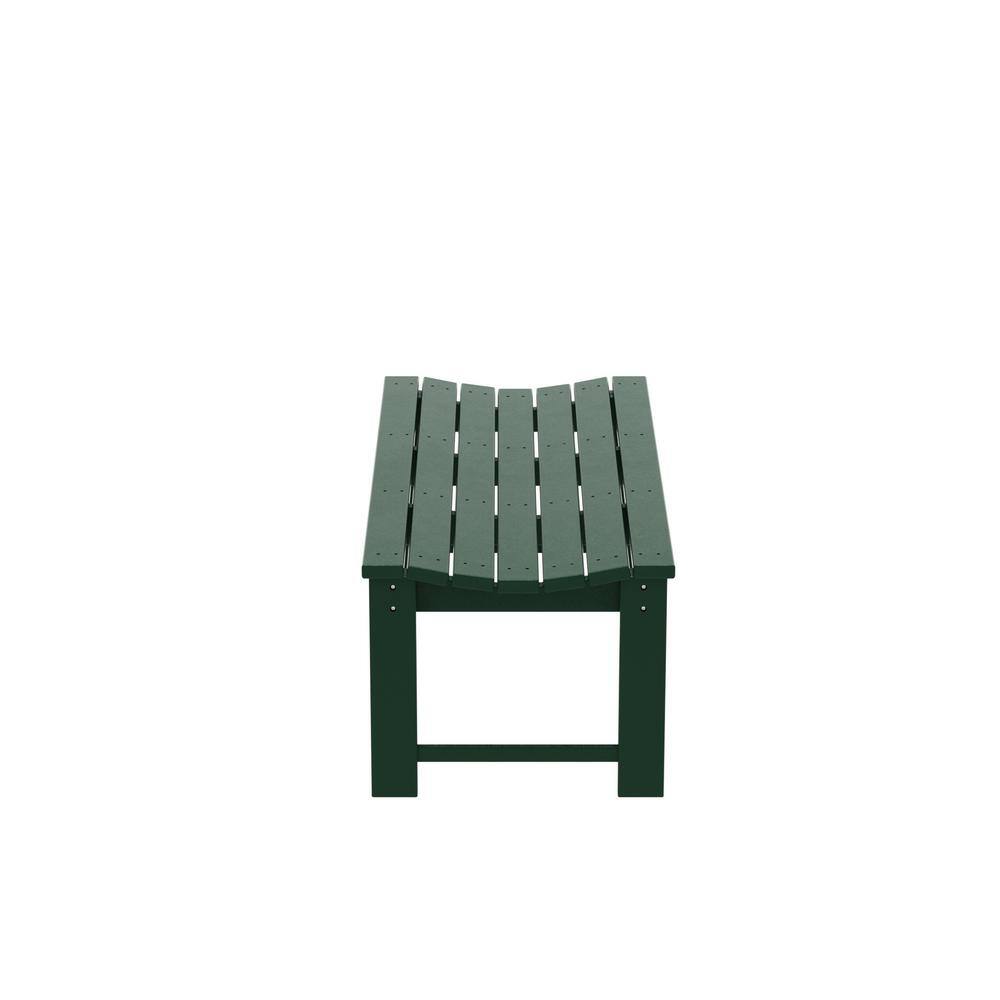 Eco-Friendly Dark Green Polyethylene 46" Outdoor Bench