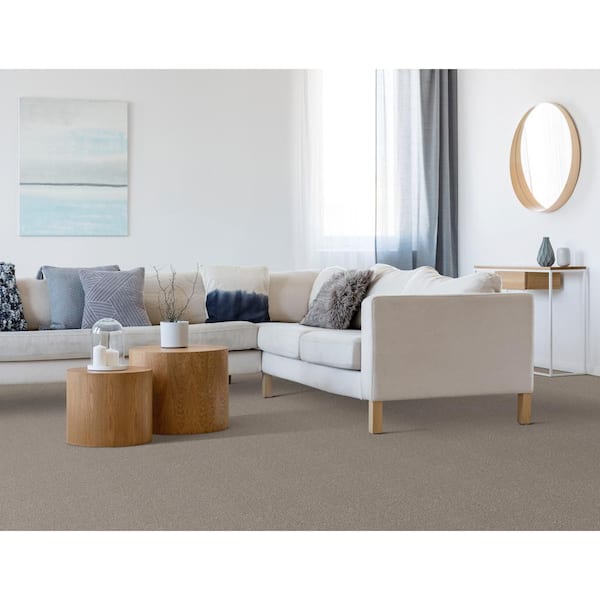 Sweet Dreams II - Camel - Beige 68 oz. SD Polyester Texture Installed Carpet