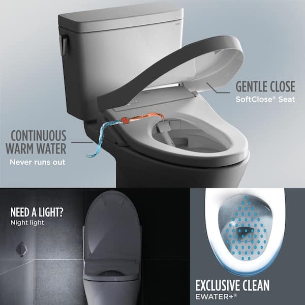 TOTOのWASHLET TOTO S7WASHLET+ Elongated Electric Bidet Seat for T40 WASHLET+