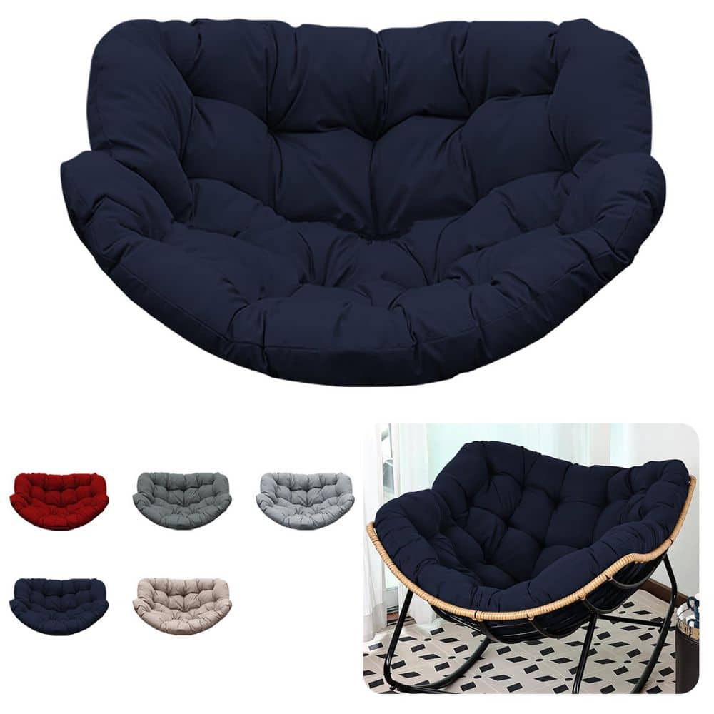 Papasan Chair Cushion, 6.3 in Thick Waterproof Egg Chair Cushion with Ties for Indoor Outdoor Lounge Chair Navy Blue price history on PriceWatchPro