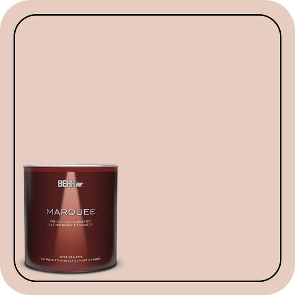 BEHR MARQUEE 1 qt. #T17-05 Life is a Peach Matte Interior Paint & Primer
