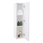 Basicwise Modern Long Bathroom Wall Mounted Cabinet in White QI003551.W ...