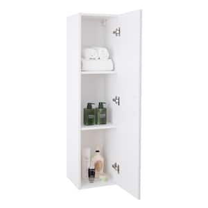 Modern Long Bathroom Wall Mounted Cabinet in White