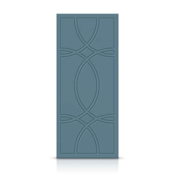 CALHOME 24 in. x 80 in. Hollow Core Dignity Blue Painted Composite MDF Interior Door Slab