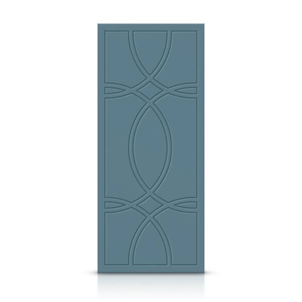 CALHOME 42 in. x 84 in. Hollow Core Dignity Blue Painted Composite MDF Interior Door Slab