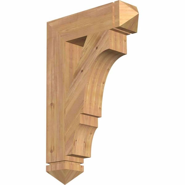 Ekena Millwork 5.5 in. x 36 in. x 24 in. Western Red Cedar Balboa Arts and Crafts Smooth Bracket