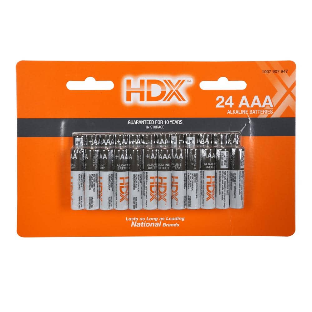 HDX AAA Alkaline Battery (48-Pack)