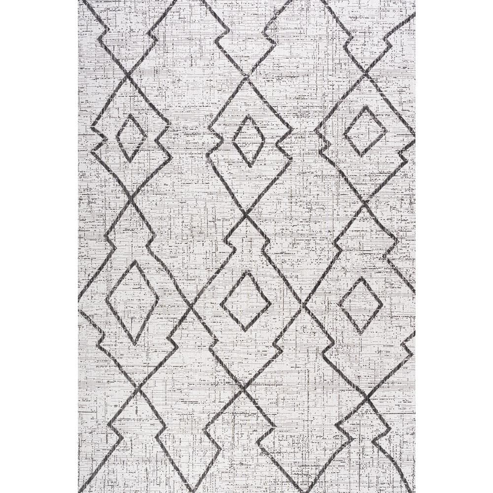 Handmade Black Diamond Trellis Synthetic 5' x 8' Area Rug