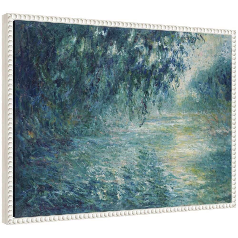 "Sylvie ""Morning on the Seine Monet"" by Nostalgia Prints Landscape Framed Canvas Art Print 18 in. x 24 in." price history on PriceWatchPro