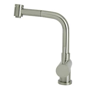 Single-Handle Pull-Out Sprayer Kitchen Faucet in Brushed Nickel