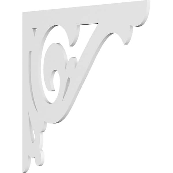 Ekena Millwork 5/8 in. W X 22 in. H X 22 in. D PVC BorHeaux Bracket