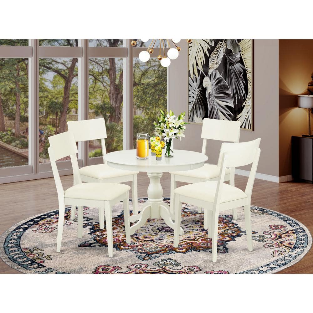 East West Furniture AMSI3-LWH-15 3 Piece Dining Table Set for Small East West Furniture AMSI3-LWH-15 3 Piece Dining Table Set for Small
