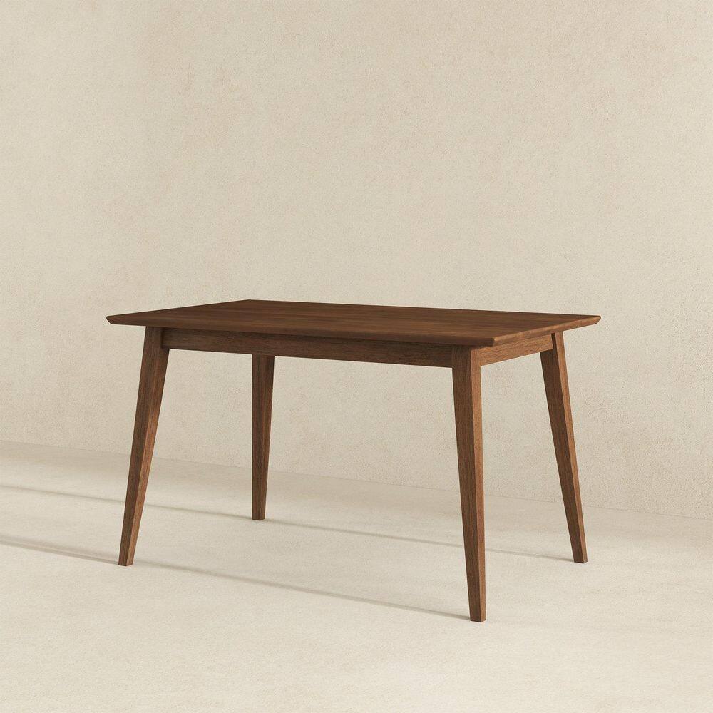 Ardell Modern Brown Solid Wood Rectangular Dining Table, 4 Seats