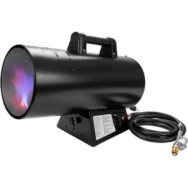 125,000 BTU Portable Forced Air Propane Heater, 10ft Hose & Regulator, Adjustable Torpedo Heater for Garage/Jobsite.