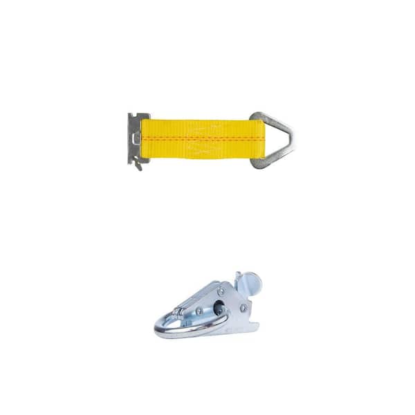 2,000 lbs. Articulated E-Track Fitting and 7 in. 2,000 lbs. E-Track Tie-Off Strap Combo