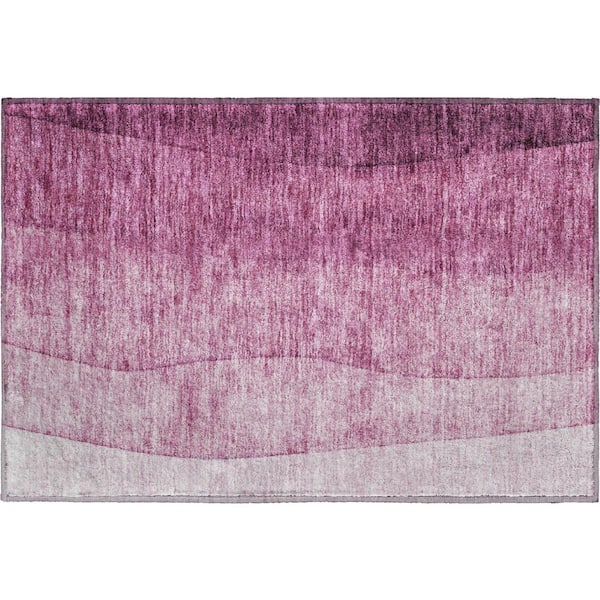 Addison Rugs Mayfield Premium Machine Washable Indoor/Outdoor Geometric AMF625 Merlot 1 ft. 8 in. x 2 ft. 6 in. Area Rug