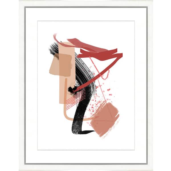 Vintage Print Gallery 20 in. x 24 in. "Modern Pink II" Framed Archival Paper Wall Art