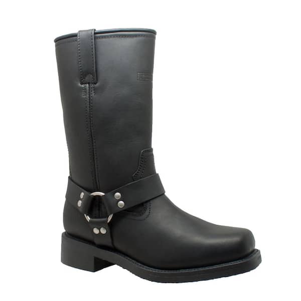 RideTecs Men's Medium 10.5 Black Full-Grain Oiled Leather Waterproof Harness Boot