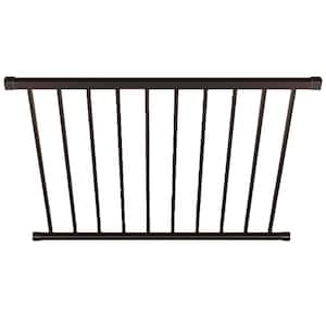 Contemporary 4 ft. x 36 in. Brown Fine Textured Aluminum Level Rail Kit