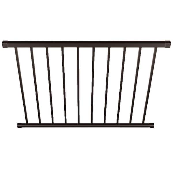 Pegatha Contemporary 4 ft. x 36 in. Brown Fine Textured Aluminum Level Rail Kit
