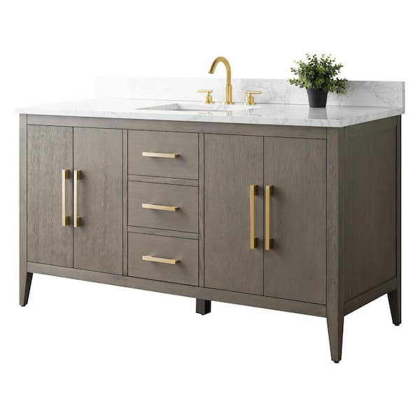 remodel 05 V.A. 『VANITY BOX』 ARIEL Hamlet 73-in Midnight Blue Undermount Double Sink