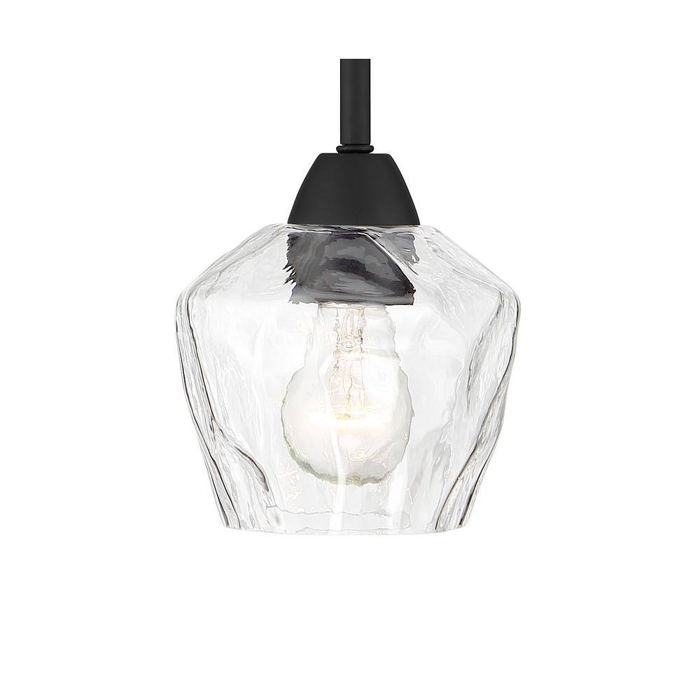 Camrin Coal Finish Mini Pendant with Clear Glass Shade