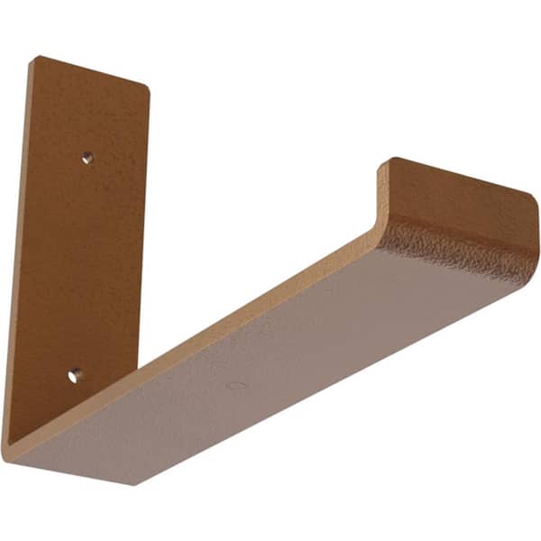 Ekena Millwork 2 in. x 6 1/2 in. x 10 in. Hammered Copper Steel Hanging Shelf Bracket