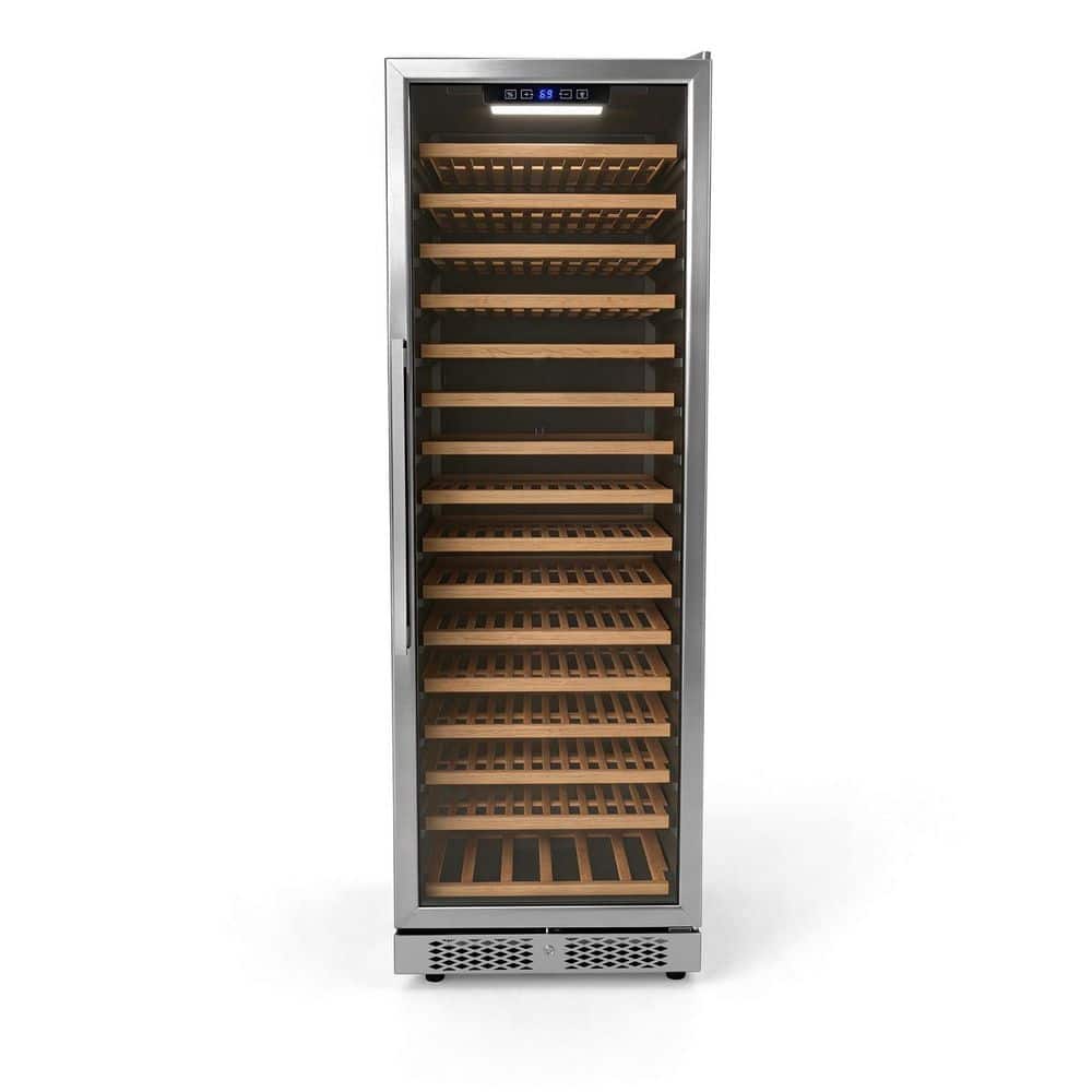 16 cu. ft. Single Zone 171 Bottle Capacity Built-in Wine Cooler in Black 17-Tier Wood Shelves price history on PriceWatchPro