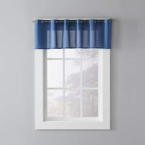 Denim Blue Solid Grommet Curtain - 57 in. W x 13 in. L
