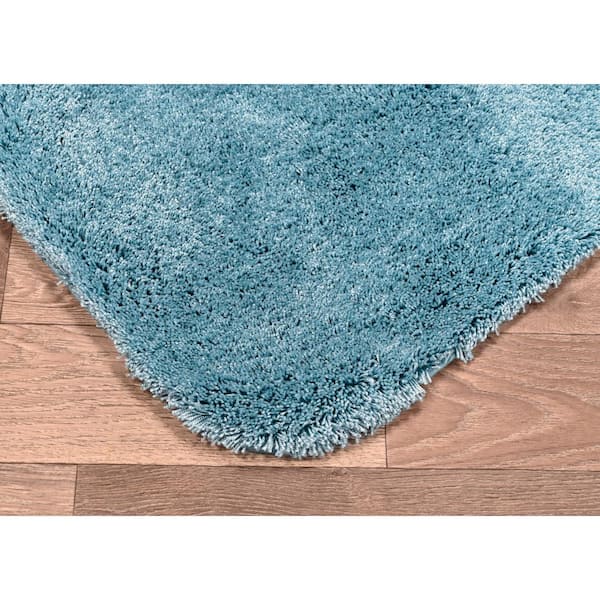 Basin Blue Finest Luxury Plush Nylon 4-Piece Bath Rug Set