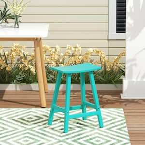 Franklin Turquoise 24 in. Plastic Outdoor Bar Stool