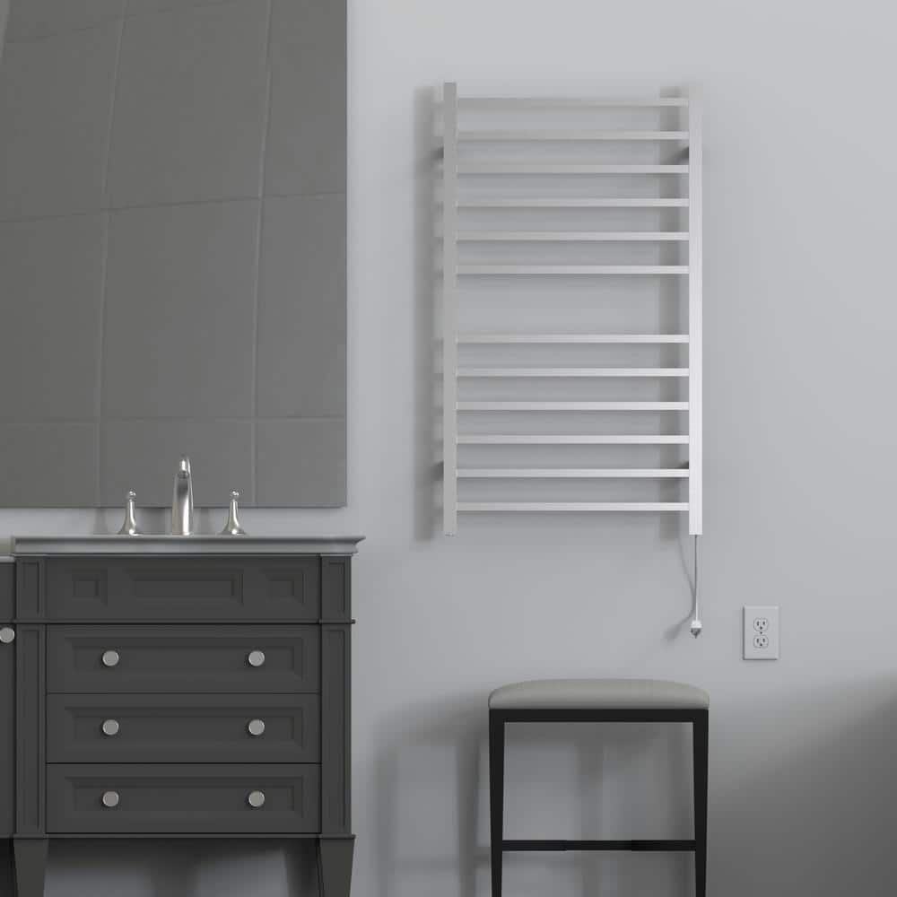 Polished Nickel Wall Mounted Electric Towel Warmer