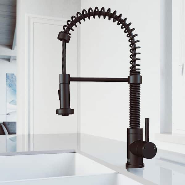 VIGO Edison Single Handle Pull-Down Sprayer Kitchen Faucet in