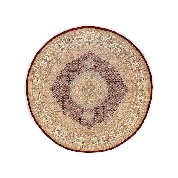 Solo Rugs Mogul One-of-a-Kind Traditional Red 8 ft. 1 in. x 8 ft. 3 in. Oriental Area Rug