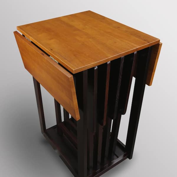 Drop leaf table with best sale hidden chairs