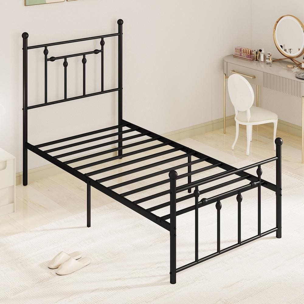 Twin Size Heavy-duty Metal Bed Frame with Headboard-Twin Size price history on PriceWatchPro