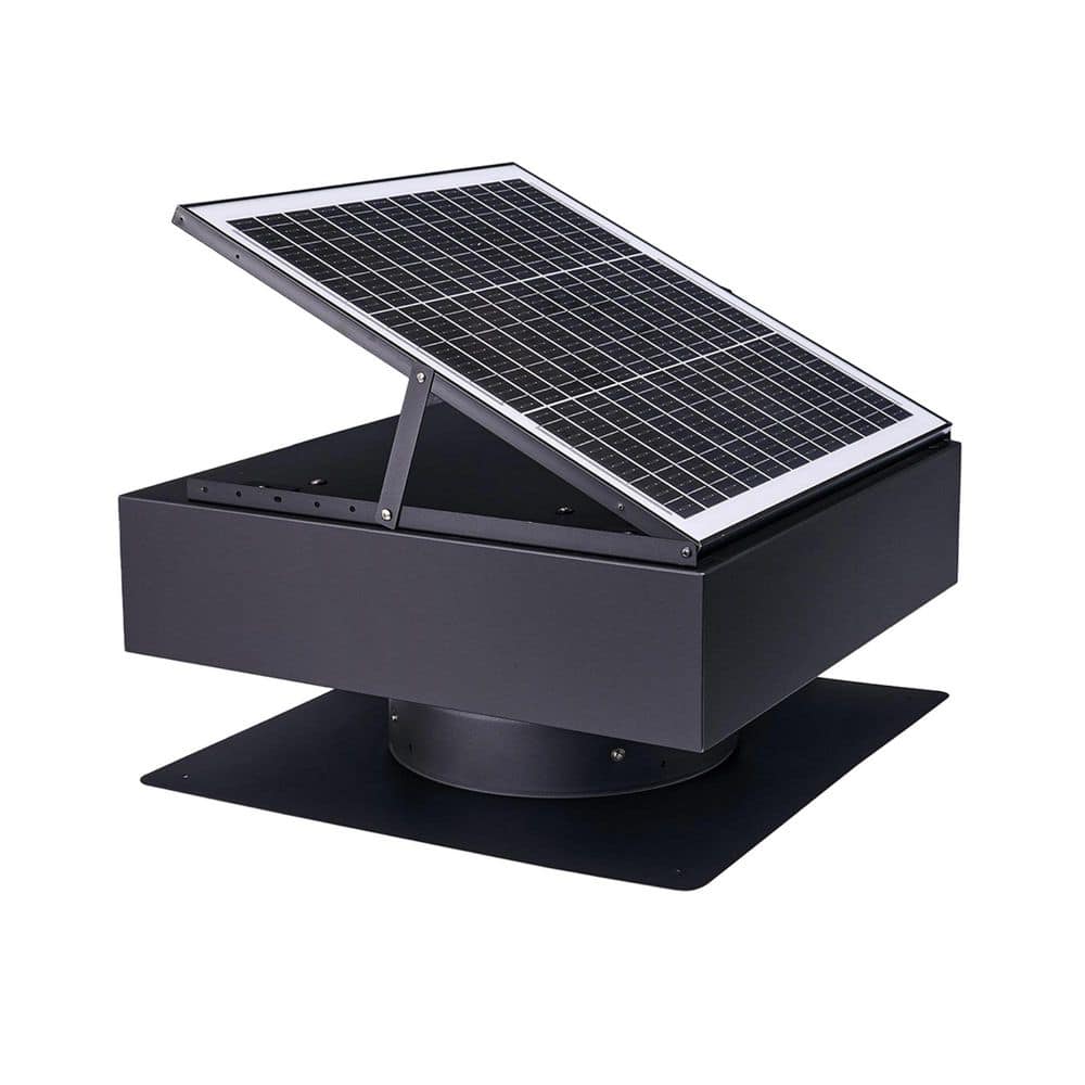 12 in. Solar Vent Fan 40-Watts Dual Power Attic Exhaust Fan w/3-Speed Remote and 25°C Auto Start 200 CFM MPPT Controller price history on PriceWatchPro