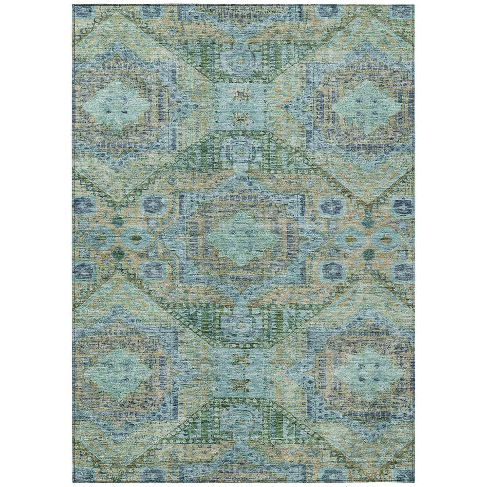 Chantille Machine Washable Indoor/Outdoor Abstract ACN1929 Green 3 ft. x 5 ft. Area Rug price history on PriceWatchPro