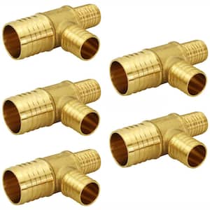 The Plumber's Choice 1 in. x 1 in. x 1/2 in. Brass PEX Barb Reducing ...
