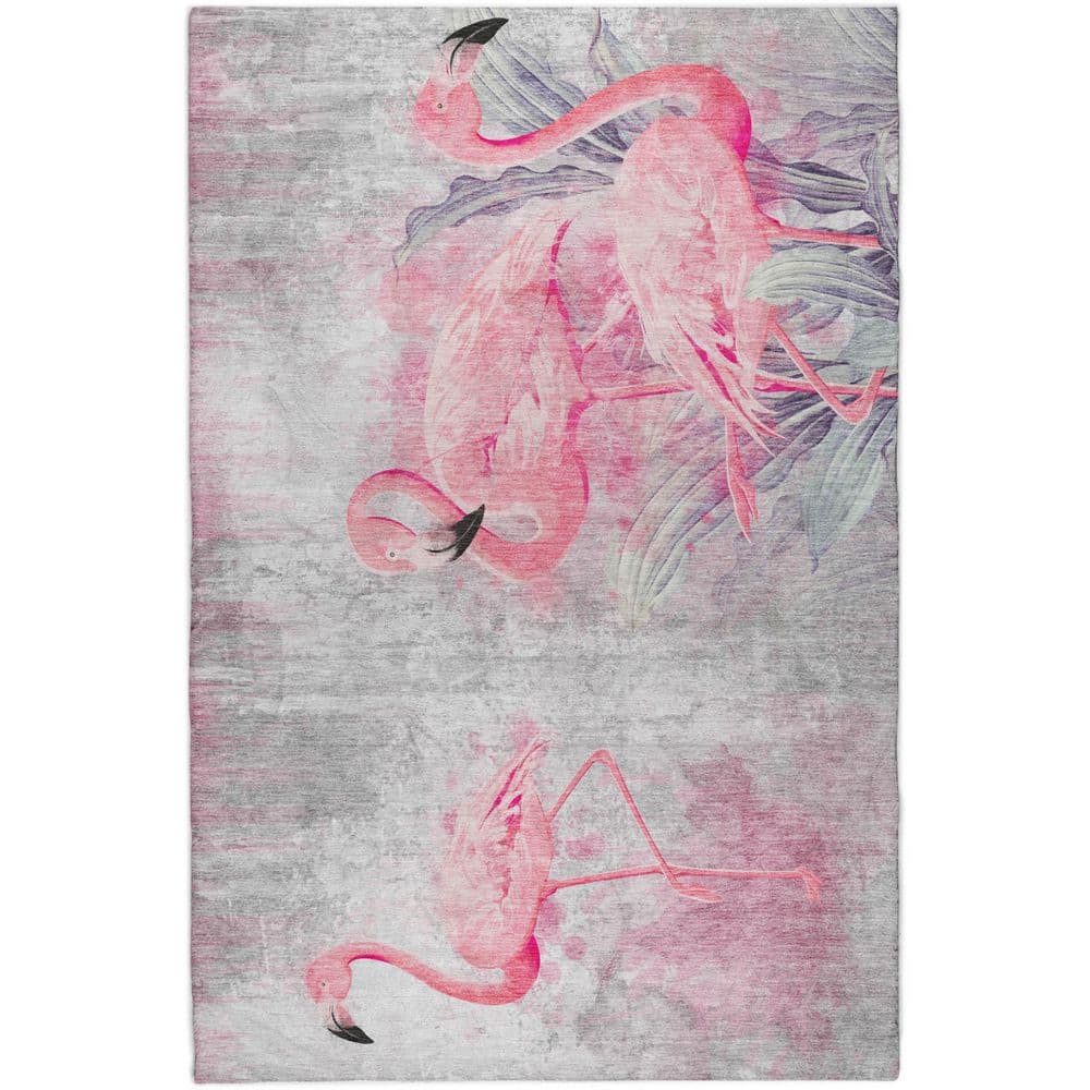 Dream Shag Premium Machine Washable Abstract ADS197 Pink 5 ft. x 7 ft. 6 in. Area Rug price history on PriceWatchPro