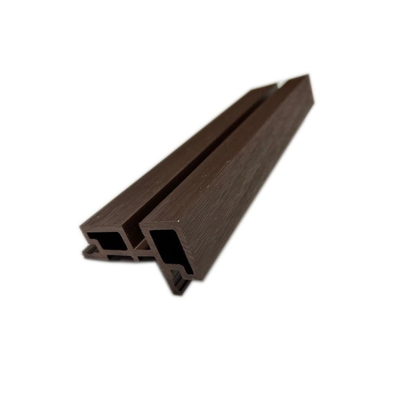 Ejoy 3.5 in. x 2 in. x 8.92 ft. Rosewood Outdoor European Siding PVC End Trim (4-Pieces)