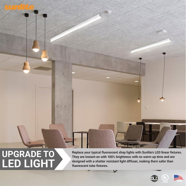 2 ft. 100-Watt Equivalent Integrated LED Cool White (4000K) Linear Single Strip Light Fixture