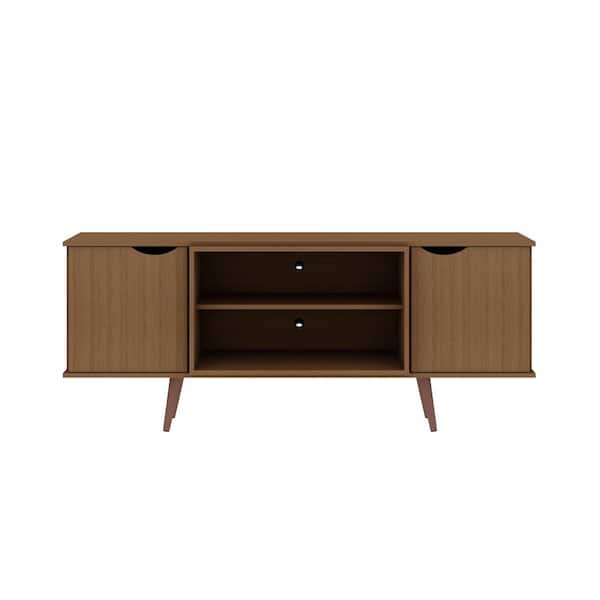 Manhattan Comfort Hampton 62.99 in. Maple Cream TV Stand Fit's TV's up to 55 in. with Cable Management