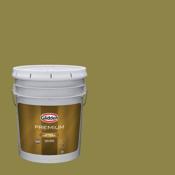 Glidden Premium 5 gal. PPG1116-7 Frog's Legs Satin Exterior Latex Paint