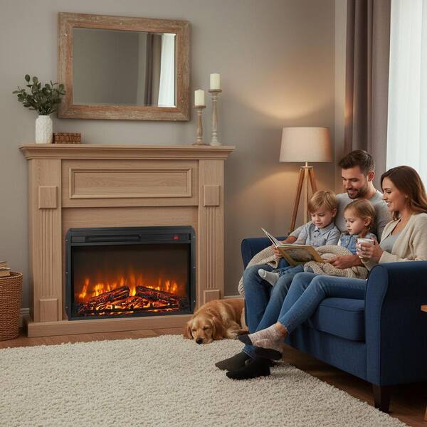5000 Black in.1400-Watt 26 Runesay R-1220CMSIII-402 5000 HEATER リンナイCERAMIC BTU Outlet Fireplace Electric ファンヒーター