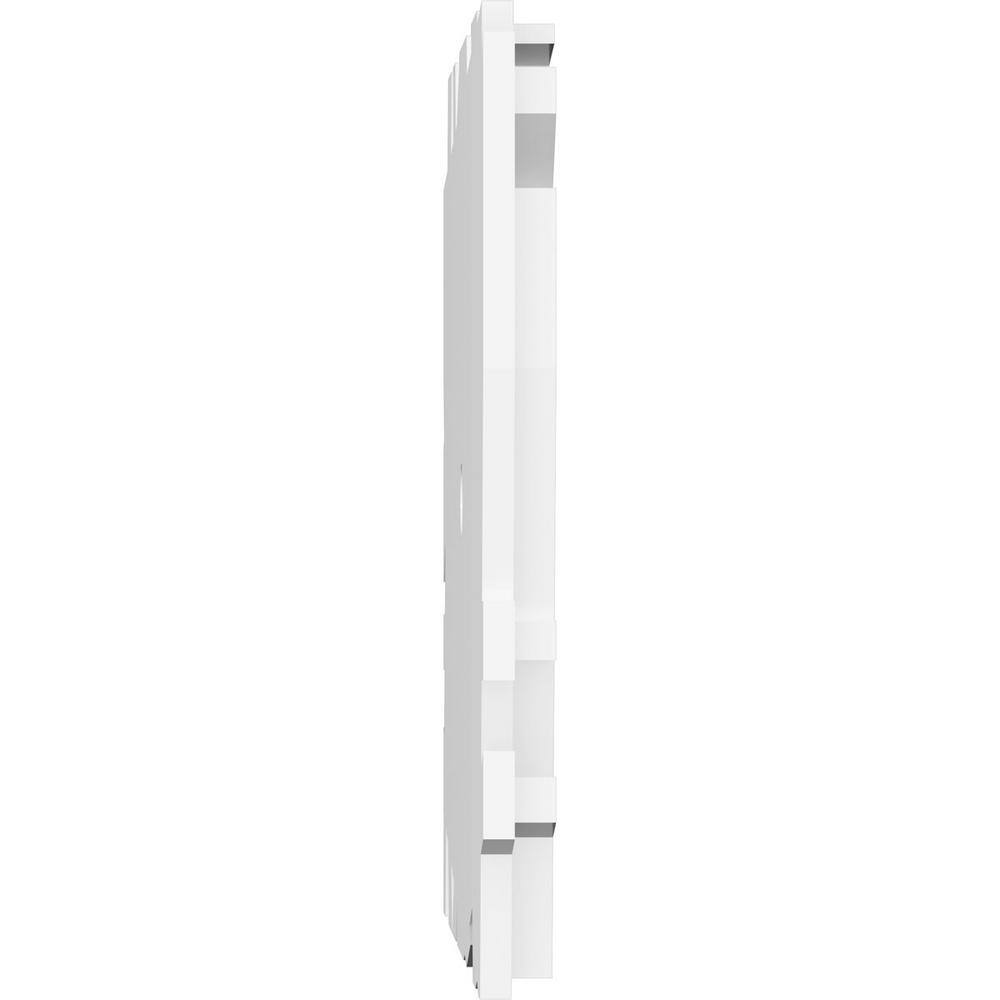 Novo White PVC Contemporary Ceiling Medallion, 18" x 12"
