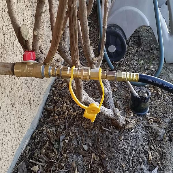 3/8 in. Solid Brass Natural Gas Quick Connect Fittings, Natural and Propane Gas Hose Plug Set