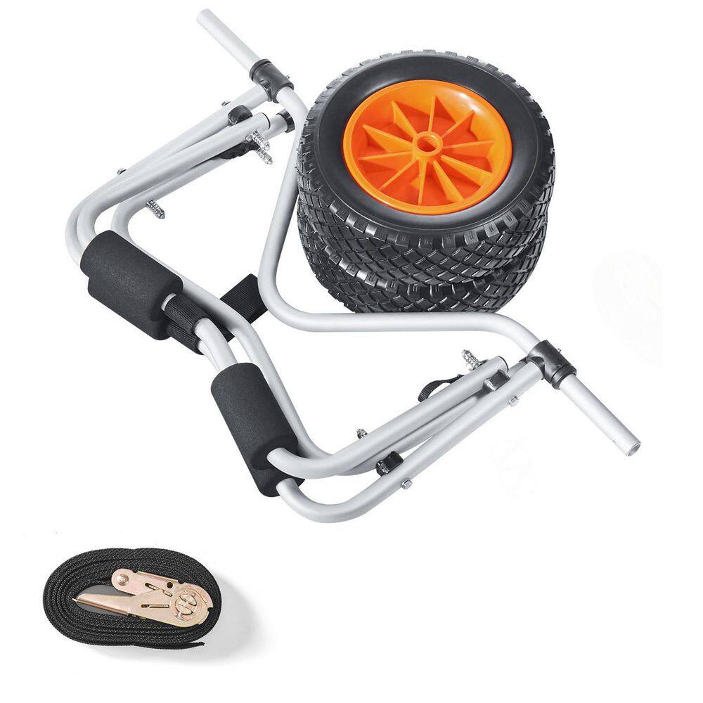 Kayak Cart, 250 lbs. Load Capacity, Foldable Kayak Trolley with 10 in. Solid Rubber Tires and 1 Ratchet Strap price history on PriceWatchPro